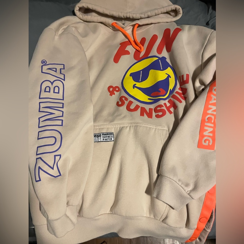 WOMENS ZUMBAWEAR MEDIUM FUN & SUNSHINE HOODIE